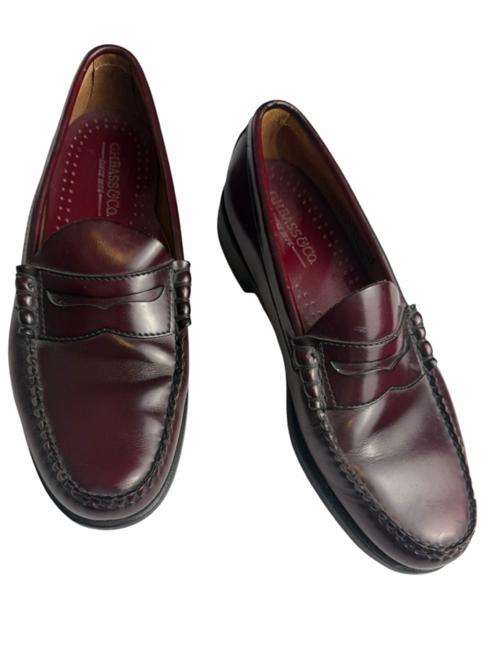 LIKE NEW G.H. Bass Easy Weejuns Lincoln moc retro penny loafers men’s 9